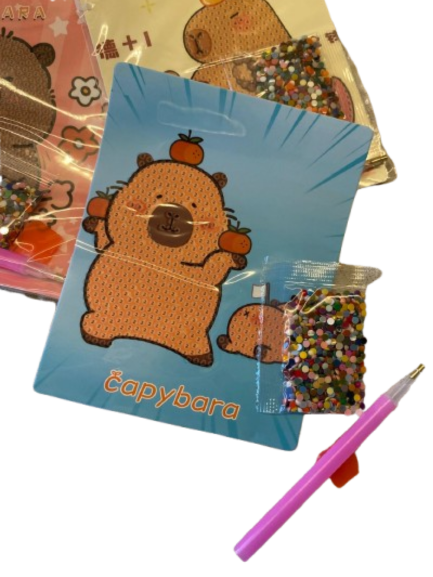 Pintura 5D con gemas Capibara