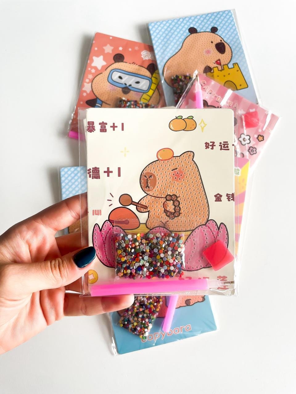 Pintura 5D con gemas Capibara x 2