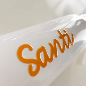 NOMBRE CON RELIEVE PARA OBJETOS CURSIVA x 8